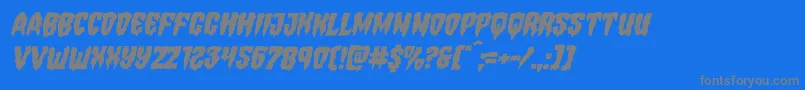 Police Hemogoblinmangleital – polices grises sur fond bleu