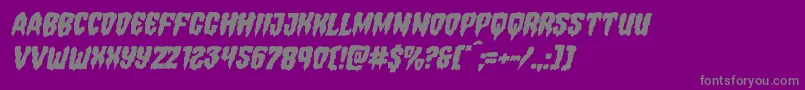 Hemogoblinmangleital Font – Gray Fonts on Purple Background