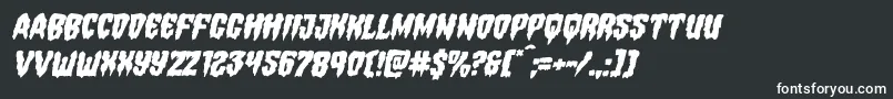 Hemogoblinmangleital Font – White Fonts on Black Background