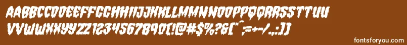 Hemogoblinmangleital Font – White Fonts on Brown Background