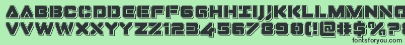 Dominojackpunch Font – Black Fonts on Green Background