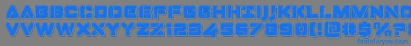 Dominojackpunch Font – Blue Fonts on Gray Background