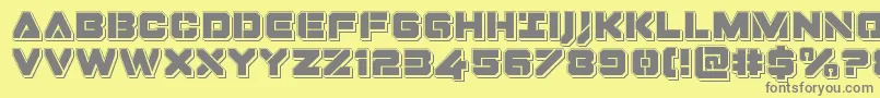 Dominojackpunch Font – Gray Fonts on Yellow Background