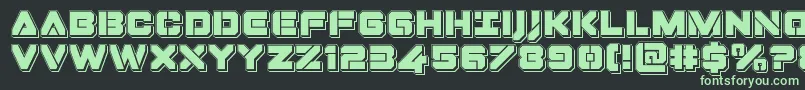 Dominojackpunch Font – Green Fonts on Black Background