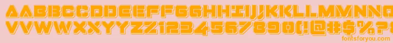 Dominojackpunch Font – Orange Fonts on Pink Background