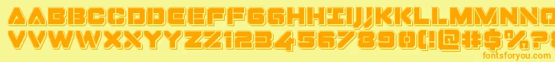 Dominojackpunch Font – Orange Fonts on Yellow Background