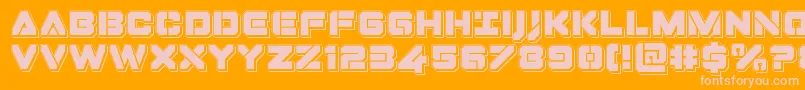 Dominojackpunch Font – Pink Fonts on Orange Background