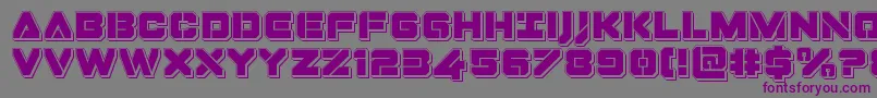 Dominojackpunch Font – Purple Fonts on Gray Background