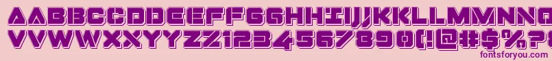 Dominojackpunch Font – Purple Fonts on Pink Background