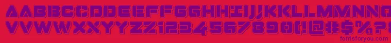 Dominojackpunch Font – Purple Fonts on Red Background