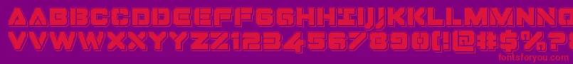 Dominojackpunch Font – Red Fonts on Purple Background