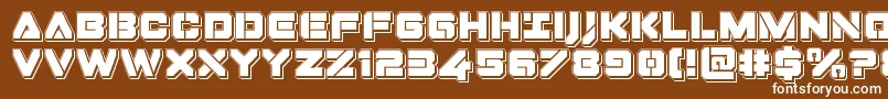 Dominojackpunch Font – White Fonts on Brown Background