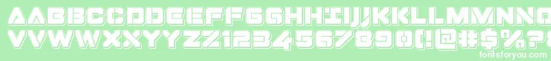 Dominojackpunch Font – White Fonts on Green Background