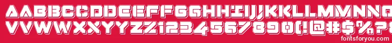 Dominojackpunch Font – White Fonts on Red Background