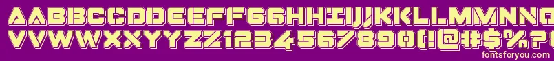 Dominojackpunch Font – Yellow Fonts on Purple Background