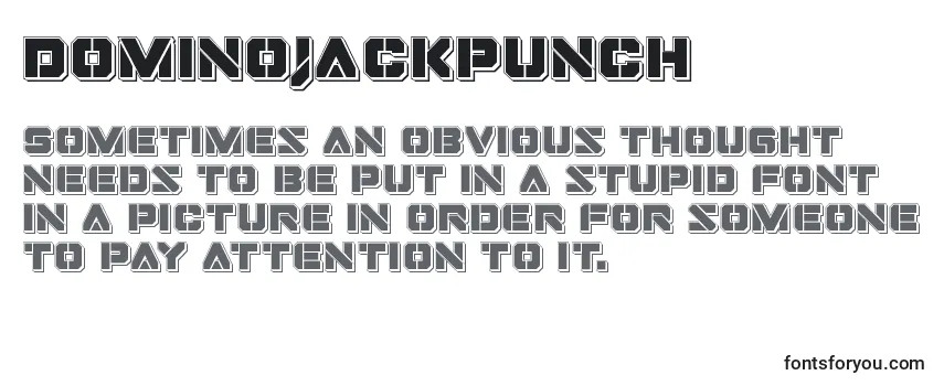 Обзор шрифта Dominojackpunch