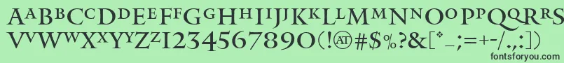 MonumentRegular Font – Black Fonts on Green Background