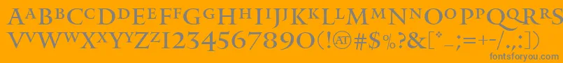 MonumentRegular Font – Gray Fonts on Orange Background