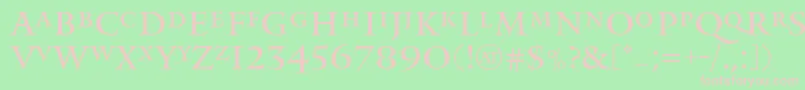 MonumentRegular Font – Pink Fonts on Green Background