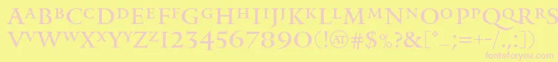 MonumentRegular Font – Pink Fonts on Yellow Background