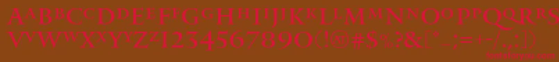 MonumentRegular Font – Red Fonts on Brown Background