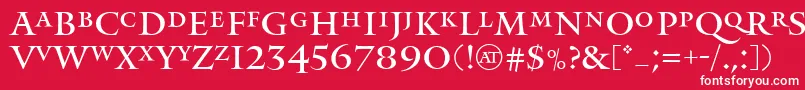 フォントMonumentRegular – 赤い背景に白い文字