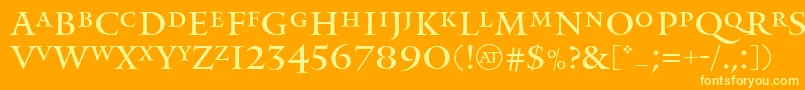 MonumentRegular Font – Yellow Fonts on Orange Background