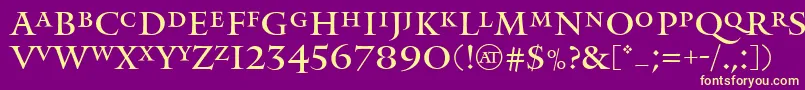 MonumentRegular Font – Yellow Fonts on Purple Background