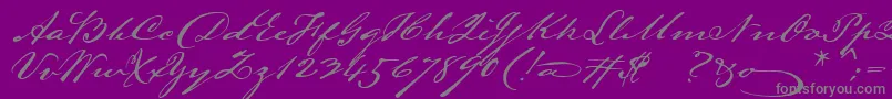 Lamarpen Font – Gray Fonts on Purple Background