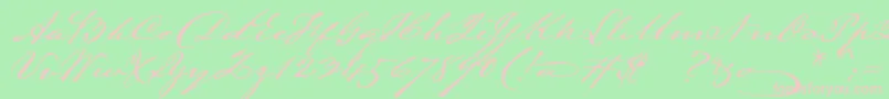 Lamarpen Font – Pink Fonts on Green Background
