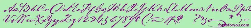 Lamarpen Font – Purple Fonts on Green Background