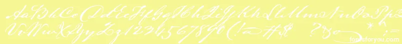 Więcej informacji o czcionce Lamarpen Czcionka Lamarpen – białe czcionki na żółtym tle
