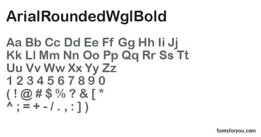Czcionka ArialRoundedWglBold – alfabet, cyfry, specjalne znaki