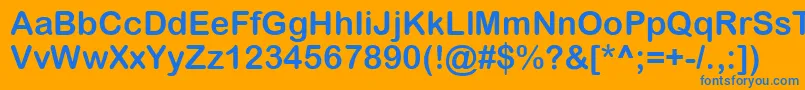 ArialRoundedWglBold Font – Blue Fonts on Orange Background