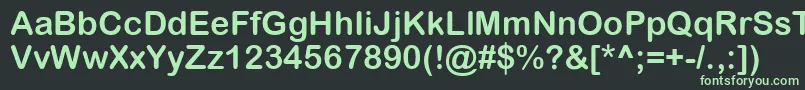 Czcionka ArialRoundedWglBold – zielone czcionki na czarnym tle