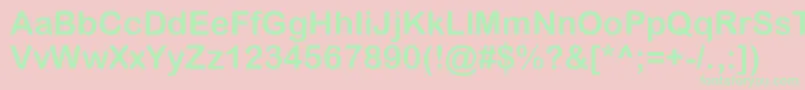 ArialRoundedWglBold Font – Green Fonts on Pink Background