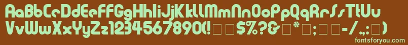 Шрифт EviaDisplaySsi – зелёные шрифты на коричневом фоне