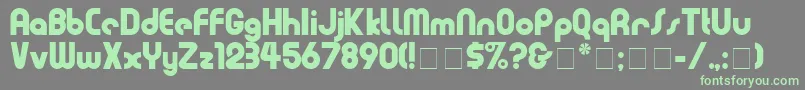 EviaDisplaySsi Font – Green Fonts on Gray Background
