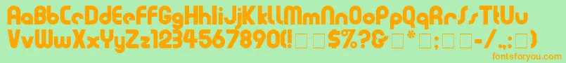 EviaDisplaySsi Font – Orange Fonts on Green Background