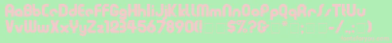 EviaDisplaySsi Font – Pink Fonts on Green Background