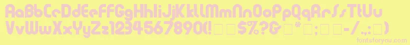 EviaDisplaySsi Font – Pink Fonts on Yellow Background