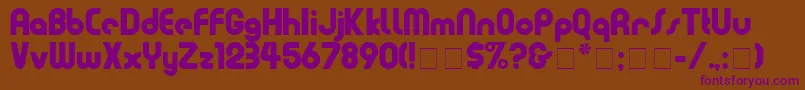 EviaDisplaySsi Font – Purple Fonts on Brown Background