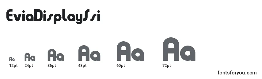 Tamaños de fuente EviaDisplaySsi