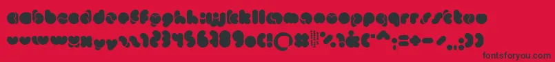 フォントMonkeylove – 赤い背景に黒い文字