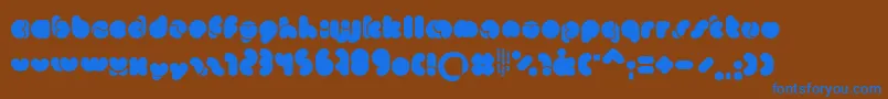 Monkeylove Font – Blue Fonts on Brown Background