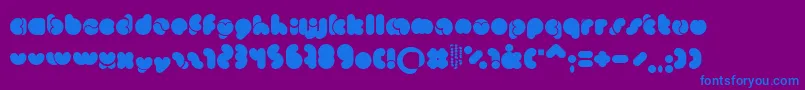 Monkeylove Font – Blue Fonts on Purple Background