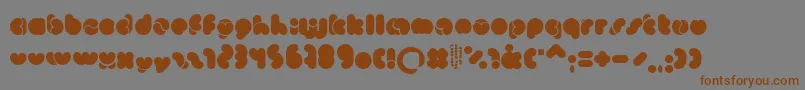 Monkeylove-Schriftart – Braune Schriften auf grauem Hintergrund