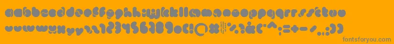 Monkeylove Font – Gray Fonts on Orange Background