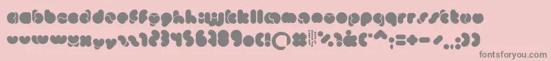 Monkeylove Font – Gray Fonts on Pink Background