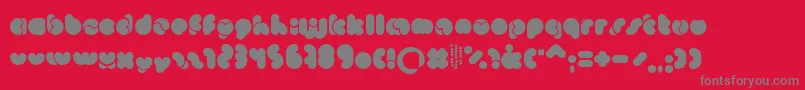 Monkeylove Font – Gray Fonts on Red Background